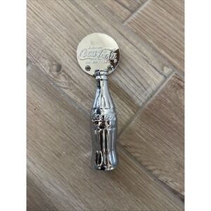 1997 Coca-Cola Bottle Opener Door Pull - Chrome Plated Metal 2 5/8 X 8 1/2 A14